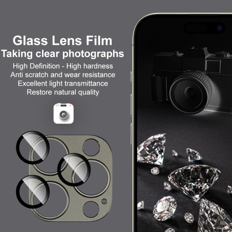 Película protectora de cámara premium IMAK Metal Armor, For iPhone 15 Pro Max / 15 Pro