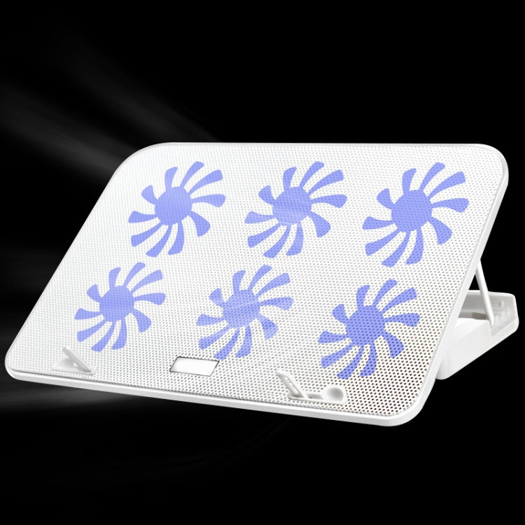 ICE COOREL Base de computadora portátil Control de velocidad Silencioso Soporte de enfriamiento de seis ventiladores Estante de enfriamiento, Estilo: Edición premium, Style: Premium Edition(Lvory), Style: Premium Edition(Dazzling Red)                  ...