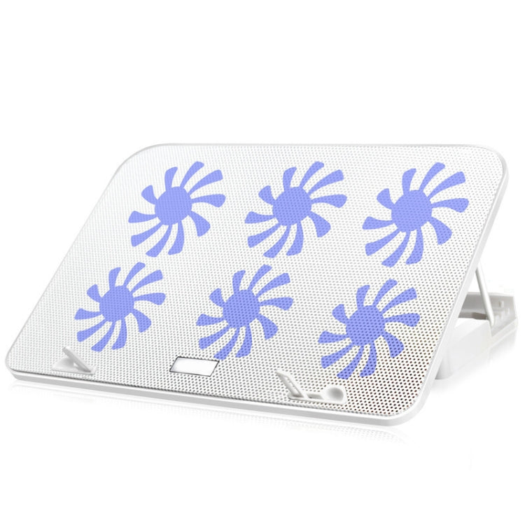 ICE COOREL Base de computadora portátil Control de velocidad Silencioso Soporte de enfriamiento de seis ventiladores Estante de enfriamiento, Estilo: Edición premium, Style: Premium Edition(Lvory), Style: Premium Edition(Dazzling Red)                  ...