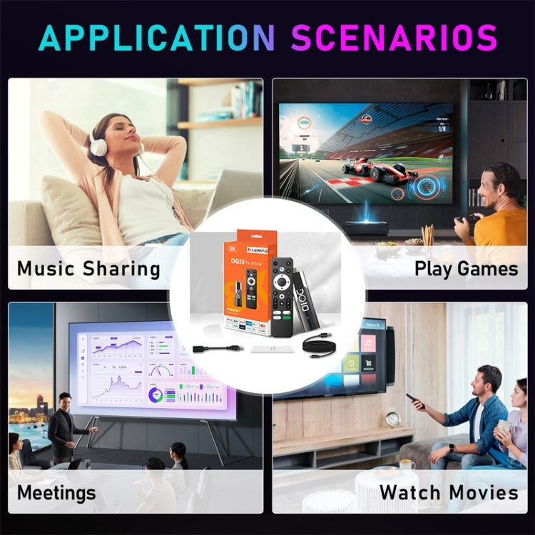 LEMFO DQ10 Allwinner H618 Brazo de cuatro núcleos Cortex A53 8K HD Android TV Stick, 2GB+16GB, 4GB+32GB
