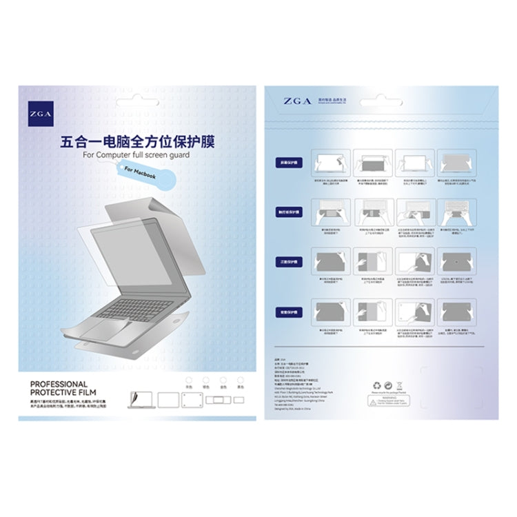 Película protectora integral para computadora portátil ZGA 5 en 1, For MacBook Air 13.6 inch A2681 2022