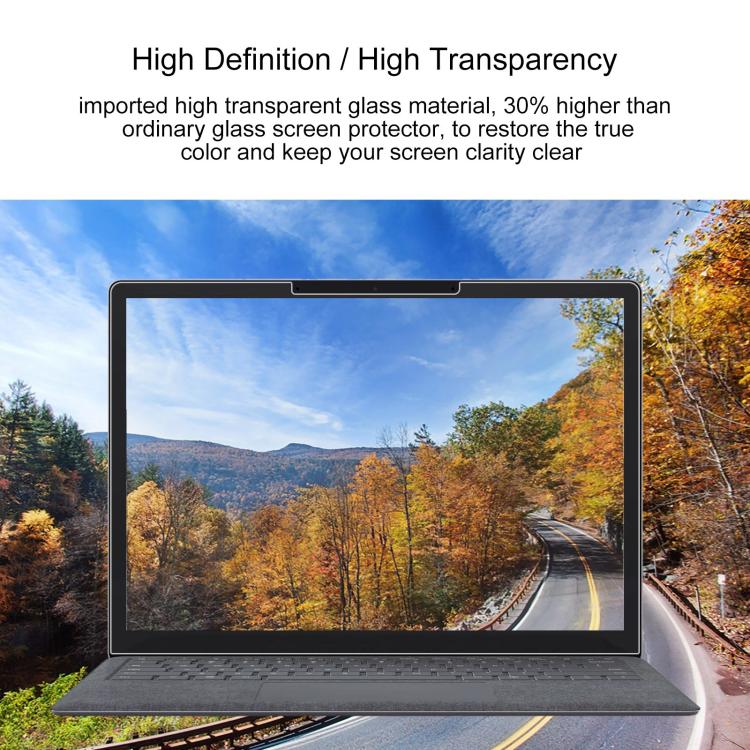 Película de vidrio templado a prueba de explosiones 9H 0,3 mm, For Microsoft Surface Laptop 13 inch, For Microsoft Surface Laptop 7 15 inch, For Microsoft Surface Laptop 7 13.8, For Microsoft Surface Laptop 6 15, For Microsoft Surface Laptop 6 13.5