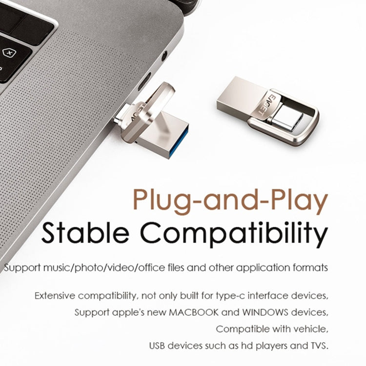 Interfaz USB 3.1 + USB-C Metal Twister Flash U Disk, estándar, 128G, 64G, 32G