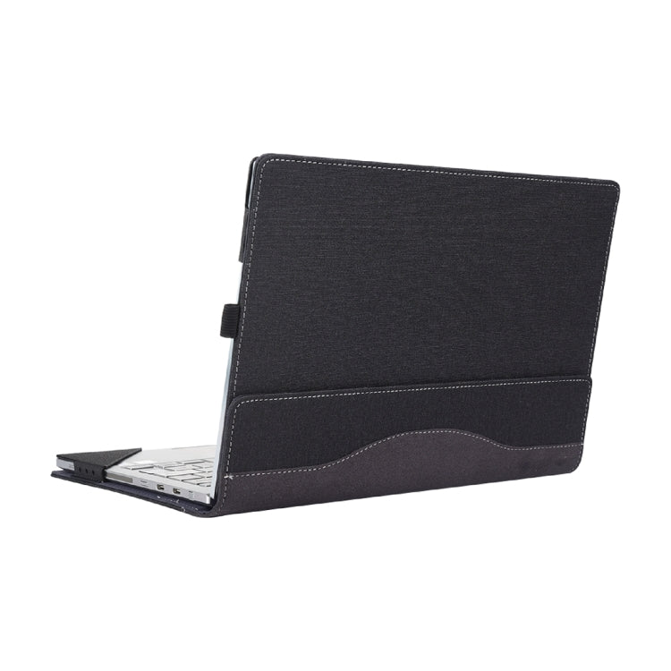 Funda de cuero para portátil con textura de tela y función de soporte, For Microsoft Surface Book 3 / 2 / 1 13.5 inch, For Microsoft Surface Book 3 / 2 15 inch, For Microsoft Surface Book 2 13.5 inch, For Microsoft Surface Book 2 15 inch               ...