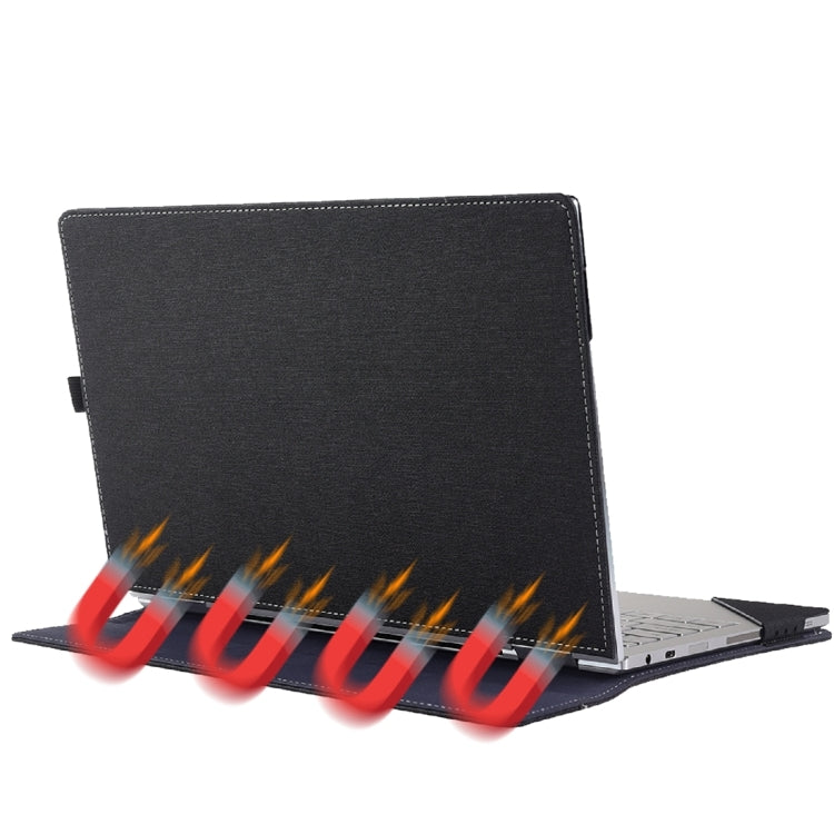 Funda de cuero para portátil con textura de tela y función de soporte, For Microsoft Surface Book 3 / 2 / 1 13.5 inch, For Microsoft Surface Book 3 / 2 15 inch, For Microsoft Surface Book 2 13.5 inch, For Microsoft Surface Book 2 15 inch               ...