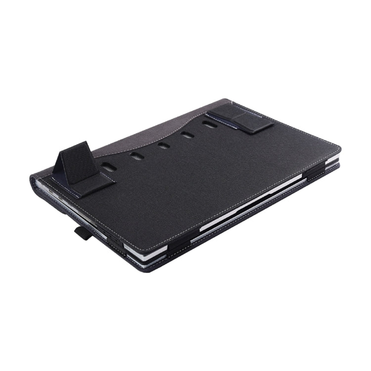 Funda de cuero para portátil con textura de tela y función de soporte, For Microsoft Surface Book 3 / 2 / 1 13.5 inch, For Microsoft Surface Book 3 / 2 15 inch, For Microsoft Surface Book 2 13.5 inch, For Microsoft Surface Book 2 15 inch               ...