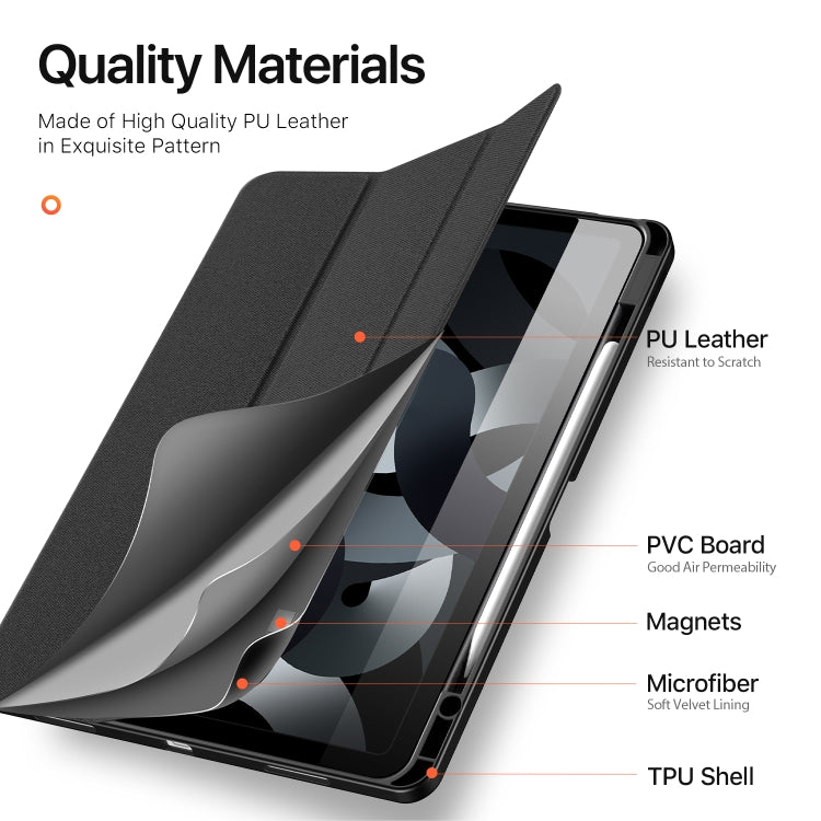 Funda para tableta de cuero magnético con textura de tela serie DUX DUCIS Domo, For iPad Air 13 2024 / 2025 / 2026, For iPad Pro 13 2025 / 2024, For iPad Pro 11 2025 / 2024