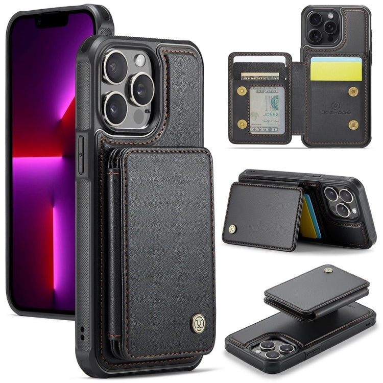 JEEHOOD J05 Funda de teléfono de cuero RFID de estilo magnético empresarial, For iPhone 13 Pro, For iPhone 13, For iPhone 12 / 12 Pro, For iPhone 12 Pro Max, For iPhone 11 Pro Max, For iPhone 11, For iPhone 11 Pro, For iPhone X / XS                    ...