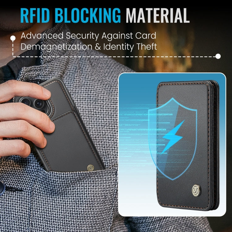 JEEHOOD J05 Funda de teléfono de cuero RFID de estilo magnético empresarial, For iPhone 13 Pro, For iPhone 13, For iPhone 12 / 12 Pro, For iPhone 12 Pro Max, For iPhone 11 Pro Max, For iPhone 11, For iPhone 11 Pro, For iPhone X / XS                    ...