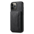 Denior D13 Funda para teléfono con bolsa para tarjetas MagSafe de cuero con textura retro, For iPhone 13 Pro Max, For iPhone 13 Pro, For iPhone 12, For iPhone 12 Pro Max, For iPhone 12 Pro