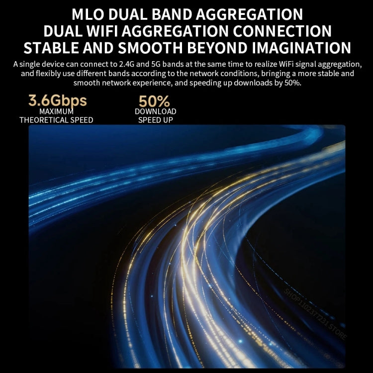 Xiaomi BE6500 Pro WiFi7 Amplificador de señal independiente de 8 canales de doble banda Enrutador de memoria de 1 GB, enchufe de EE. UU.