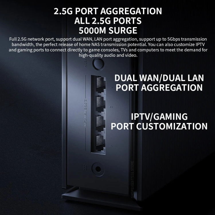 Xiaomi BE6500 Pro WiFi7 Amplificador de señal independiente de 8 canales de doble banda Enrutador de memoria de 1 GB, enchufe de EE. UU.