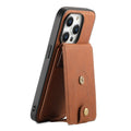 Denior D14 NK Funda de teléfono de cuero con tarjetero magnético MagSafe con patrón retro, For iPhone 13 Pro Max, For iPhone 13 Pro, For iPhone 12/12 Pro, For iPhone 12 Pro Max