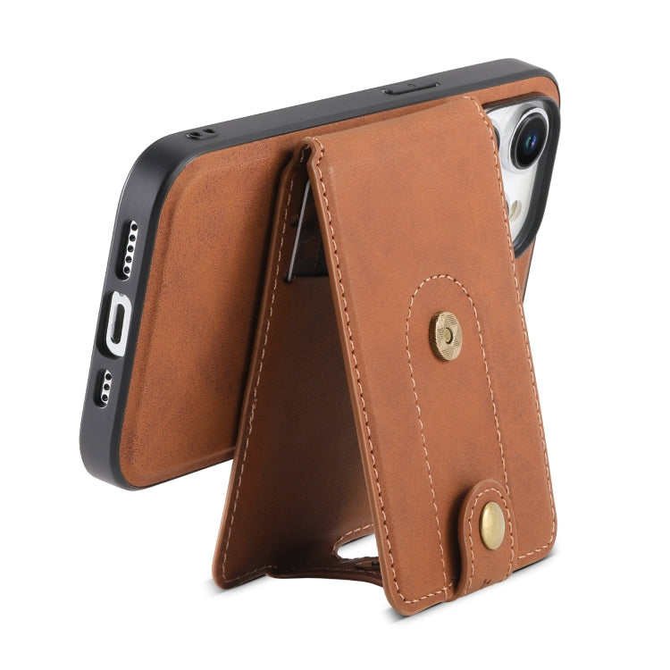 Denior D14 NK Funda de teléfono de cuero con tarjetero magnético MagSafe con patrón retro, For iPhone 13 Pro Max, For iPhone 13 Pro, For iPhone 12/12 Pro, For iPhone 12 Pro Max