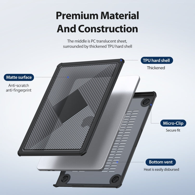 DUX DUCIS LCGH Estuche protector esmerilado para computadora portátil, For MacBook Pro 13.3 2016-2021, For MacBook Pro 14 2021/2023 A2442, For MacBook Air 13.6 2022/2024 A2681, For MacBook Air 15.3 2023/2024 A2941, For MacBook Air 13.3 2020 / 2018     ...