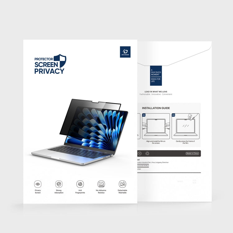 Película de vidrio templado de privacidad para computadora portátil DUX DUCIS LCGH, For MacBook Air/Pro 13.3 2016-2021 A1706, For MacBook Pro 14 2021/2023 A2442, For MacBook Air 13.6 2022/2024 A2681, For MacBook Air 15.3 2023/2024 A2941                ...