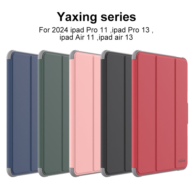 Funda para tableta inteligente de cuero híbrido TPU de Mutural PC, For iPad Air 13 2026 / 2025 / 2024, For iPad Air 11 2026 / 2025 / 2024, For iPad Pro 13 2025 / 2024, For iPad Pro 11 2025 / 2024