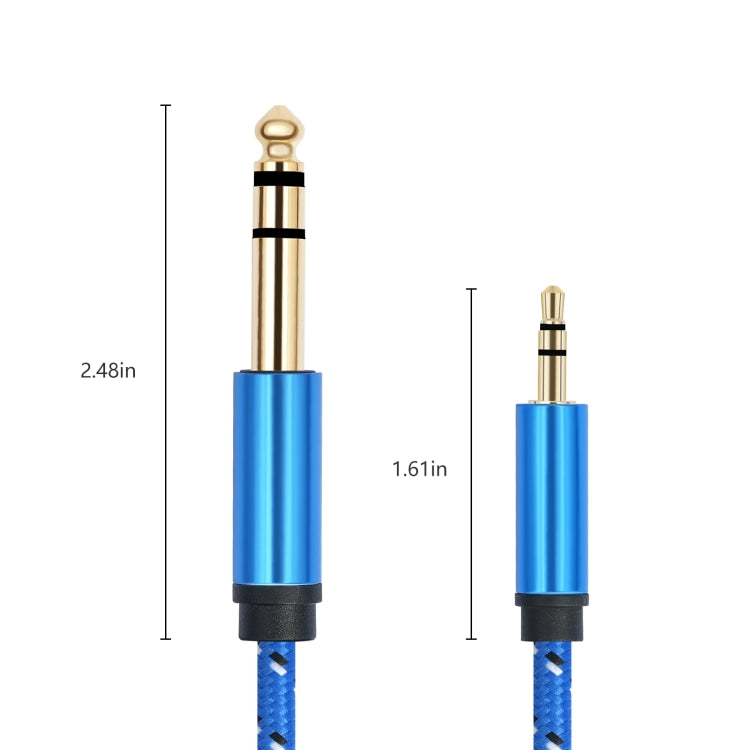 3662-3662BK Cable de audio para amplificador estéreo macho de 3,5 mm a macho de 6,35 mm, 1m, 2m, 3m