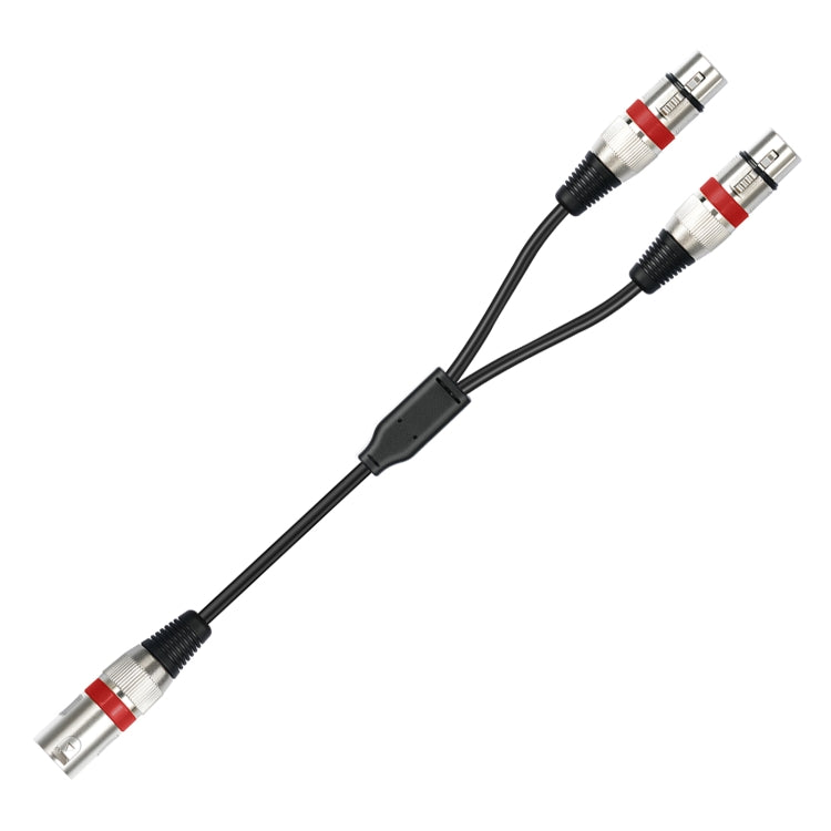 Cable de audio XLR de 3 pines macho a dos hembras 2055YMFF-05, longitud: 50 cm