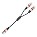 Cable de audio XLR de 3 pines macho a dos hembras 2055YMFF-05, longitud: 50 cm