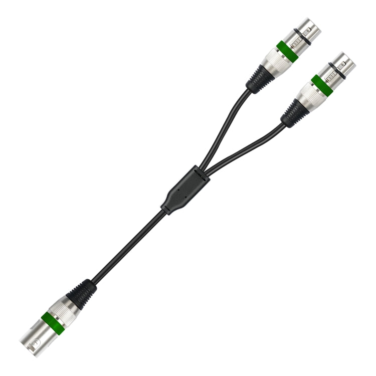 Cable de audio XLR de 3 pines macho a dos hembras 2055YMFF-05, longitud: 50 cm