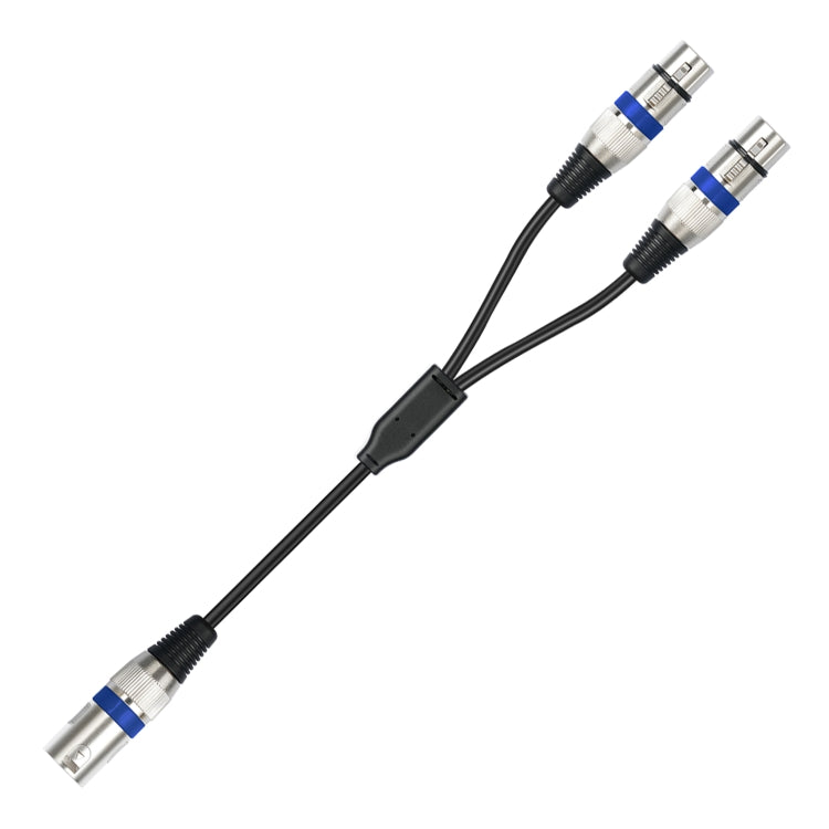 Cable de audio XLR de 3 pines macho a dos hembras 2055YMFF-05, longitud: 50 cm