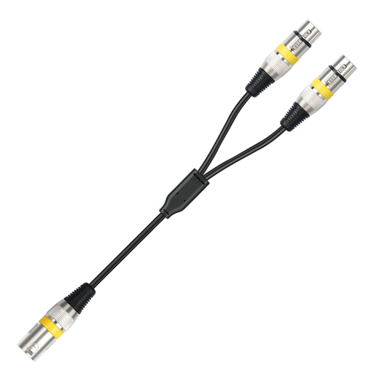 Cable de audio XLR de 3 pines macho a dos hembras 2055YMFF-05, longitud: 50 cm