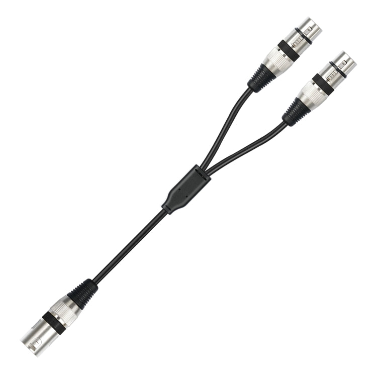Cable de audio XLR de 3 pines macho a dos hembras 2055YMFF-05, longitud: 50 cm