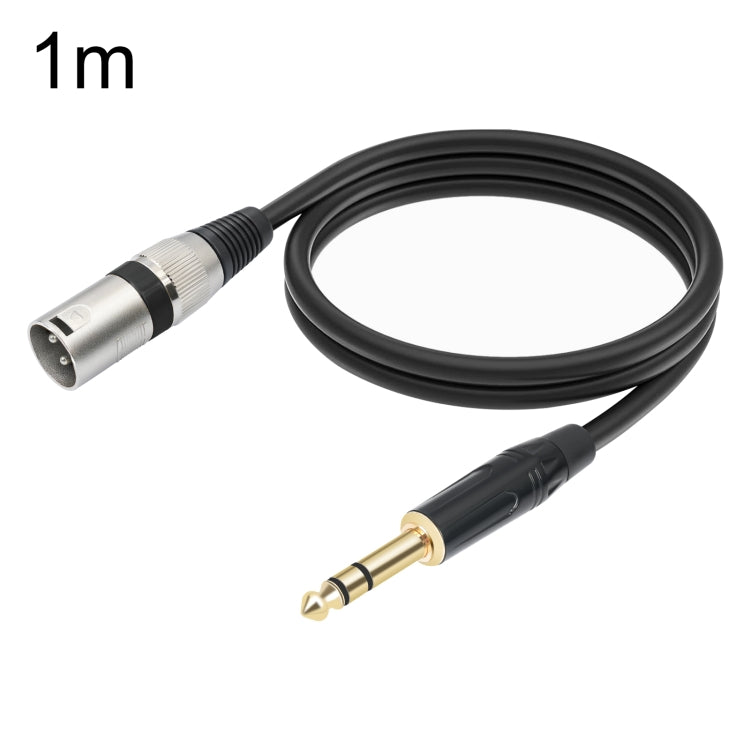 TC145BK55 6,35 mm 1/4 TRS macho a XLR Cable de micrófono macho de 3 pines, 1m, 2m, 3m, 5m, 10m