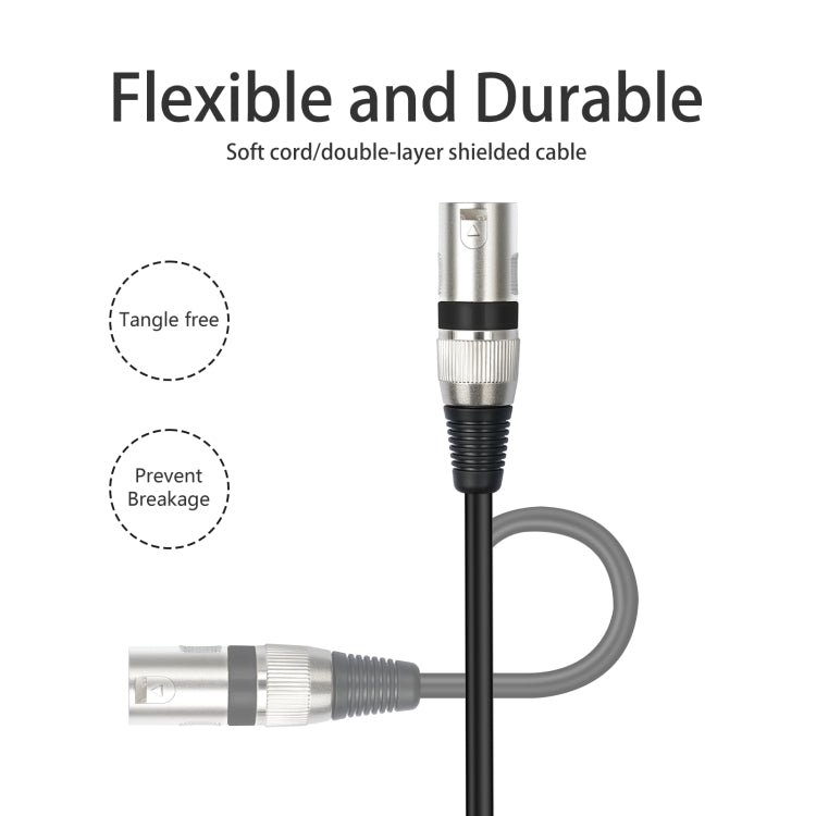 TC145BK55 6,35 mm 1/4 TRS macho a XLR Cable de micrófono macho de 3 pines, 1m, 2m, 3m, 5m, 10m