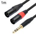 TC145YXK108RE-10 Cable de audio de 6,35 mm 1/4 TRS macho a doble XLR macho, 1m, 2m, 3m