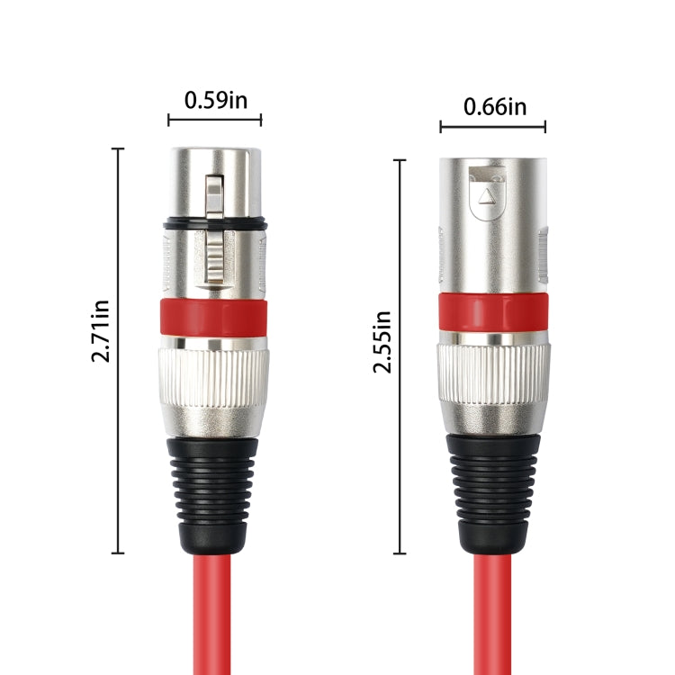 10 piezas / juego de cable de audio XLR macho a hembra de 3 pines, longitud: 1 m