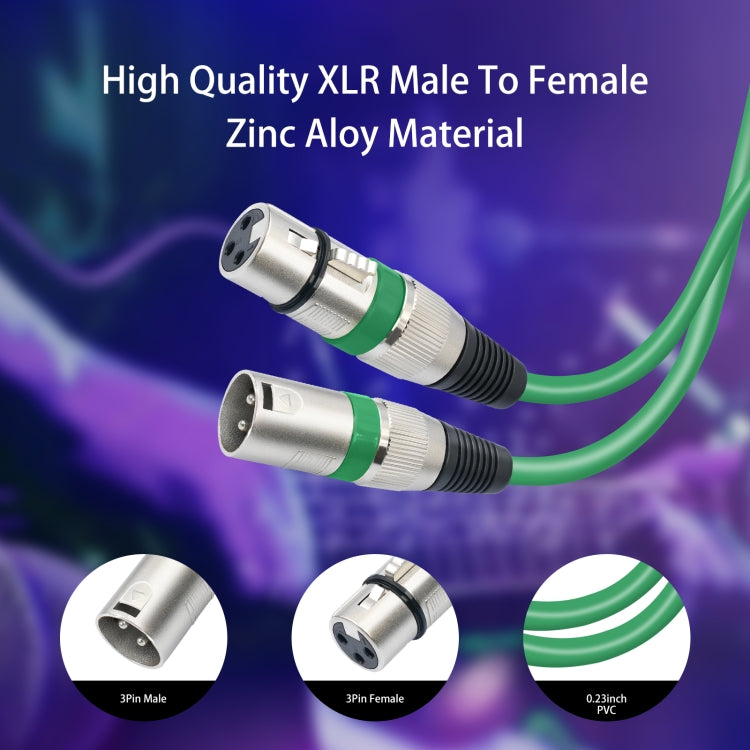 10 piezas / juego de cable de audio XLR macho a hembra de 3 pines, longitud: 1 m