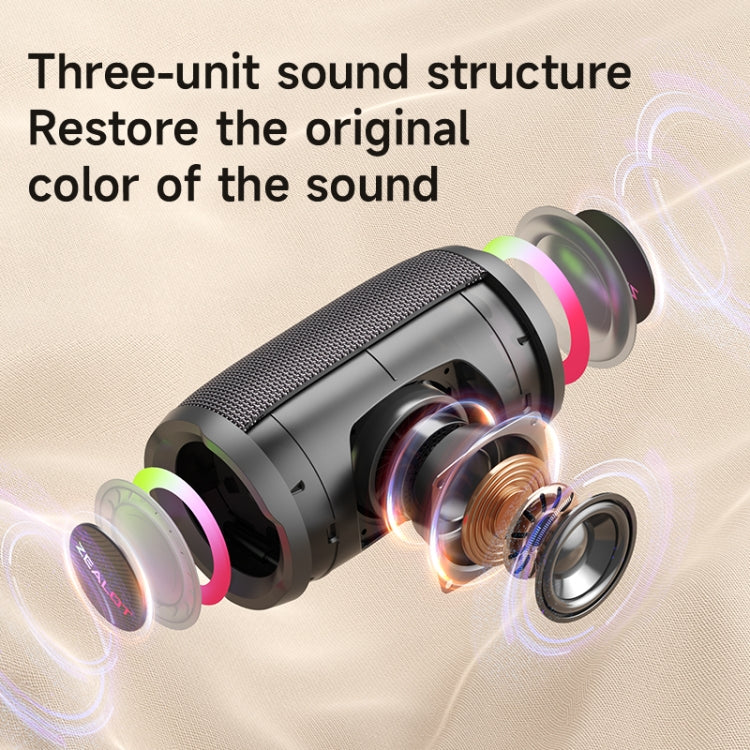 Zealot S61M Altavoz inalámbrico Karaoke con luz rítmica RGB, Single Mic, Dual Mic