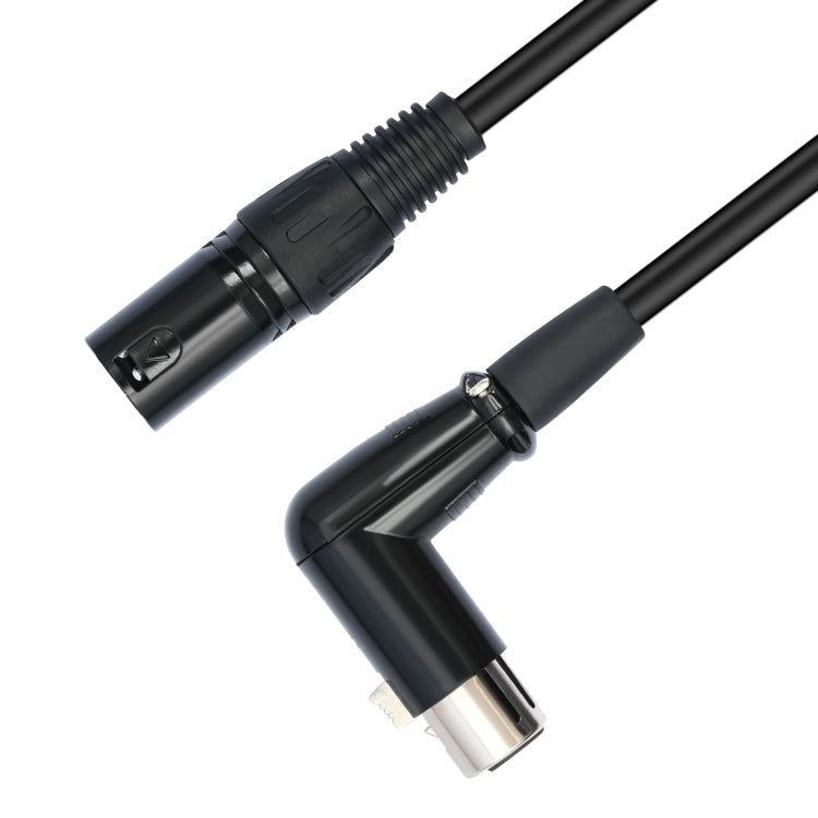 XK041L XLR Cable de audio recto macho a codo hembra de 3 pines, 0.3m, 1m, 2m, 3m, 5m, 10m