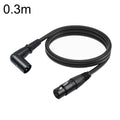 XK042L XLR 3 pines recto hembra a codo macho cable de audio, 0.3m, 1m, 2m, 3m, 5m, 10m