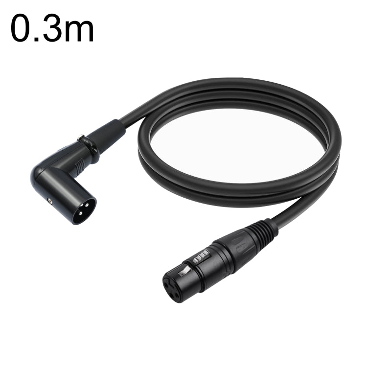 XK042L XLR 3 pines recto hembra a codo macho cable de audio, 0.3m, 1m, 2m, 3m, 5m, 10m