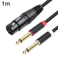 2020Y63 XLR hembra a doble 6,35 mm 1/4 TRS macho Cable de audio tipo Y, 1m, 2m, 3m