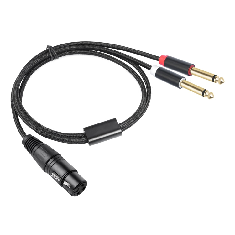 2020Y63 XLR hembra a doble 6,35 mm 1/4 TRS macho Cable de audio tipo Y, 1m, 2m, 3m