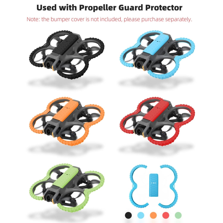 Para DJI Avata 2 Sunnylife Drone cubierta protectora anticolisión, Back Plate, Propeller Ring Stripes, Combo Case Kit