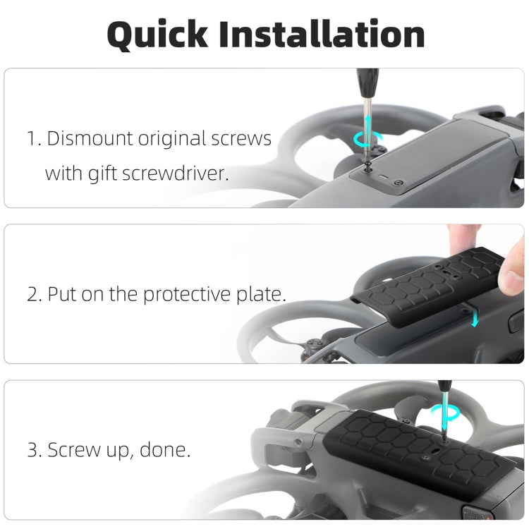 Para DJI Avata 2 Sunnylife Drone cubierta protectora anticolisión, Back Plate, Propeller Ring Stripes, Combo Case Kit