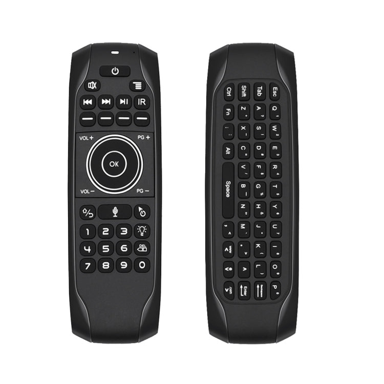 G7V Pro 2.4GHz Fly Air Mouse Teclado inalámbrico con retroiluminación LED Control remoto con giroscopio para Android TV Box / PC, compatible con voz inteligente