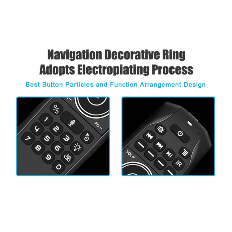 G7V Pro 2.4GHz Fly Air Mouse Teclado inalámbrico con retroiluminación LED Control remoto con giroscopio para Android TV Box / PC, compatible con voz inteligente