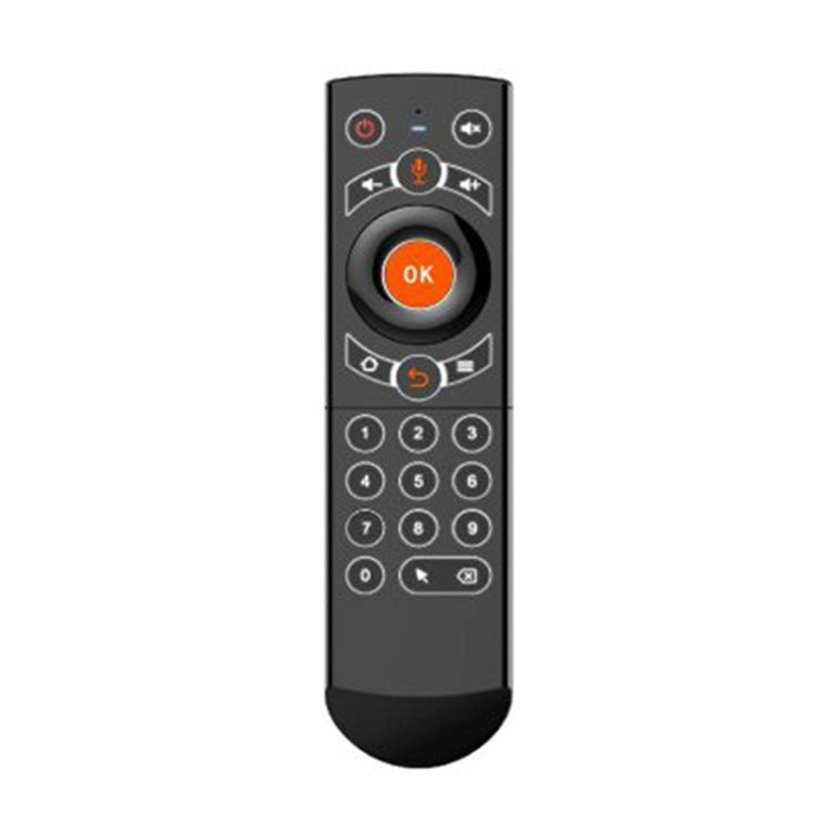 G21 2.4GHz Fly Air Mouse Teclado inalámbrico con retroiluminación LED Control remoto con giroscopio para Android TV Box / PC, compatible con voz inteligente, Orange