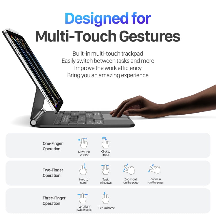 Funda de cuero para tableta con teclado magnético flotante serie DUX DUCIS MK, For iPad Pro 13 2024, For iPad Air 13 2024 / Pro 12.9 2022 / 2021, For iPad Pro 11 2024