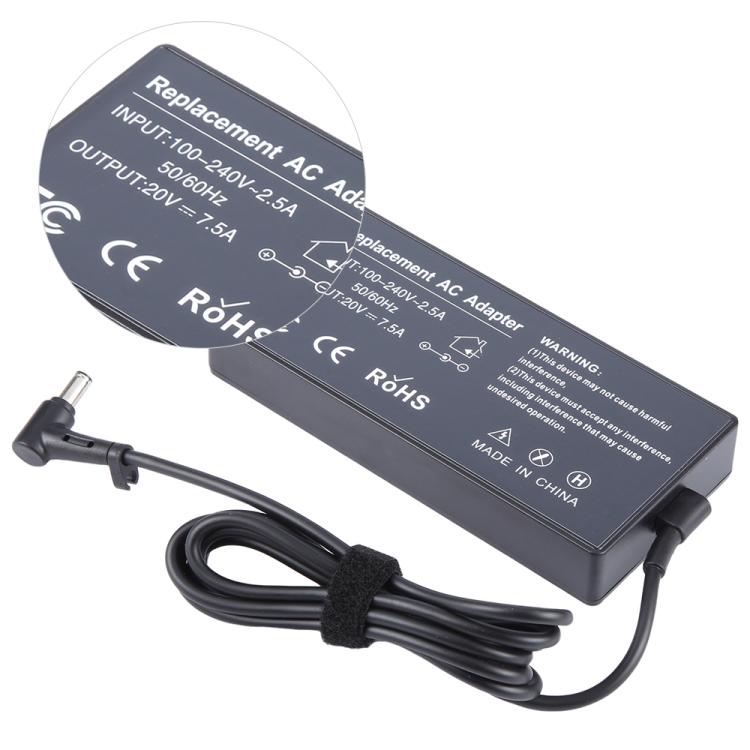 adaptador del cuaderno del ordenador portátil de 150W 20V 7.5A para Asus 6,0 x 3,7m m, EU Plug, US Plug, UK Plug, AU Plug
