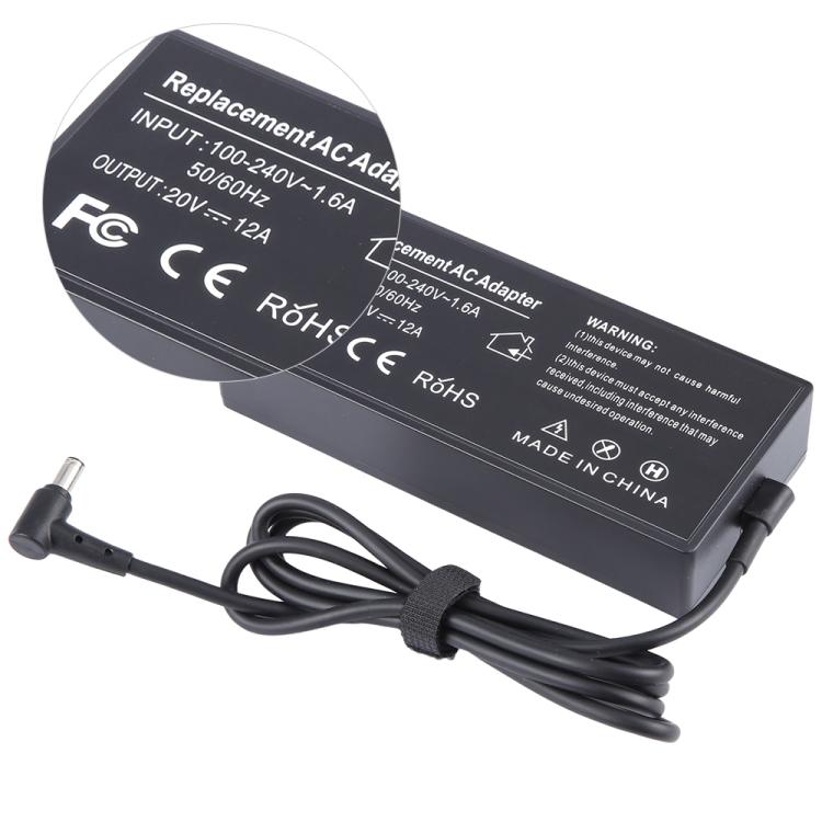 adaptador del cuaderno del ordenador portátil de 240W 20V 12A para Asus 6,0 x 3,7m m, EU Plug, US Plug, UK Plug, AU Plug