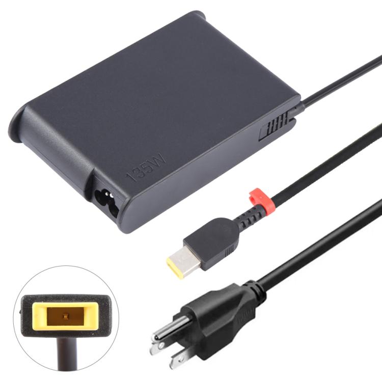 Adaptador de corriente para portátil Lenovo Big Square USB de 135 W, 20 V, 6,75 A, EU Plug, US Plug, UK Plug, AU Plug