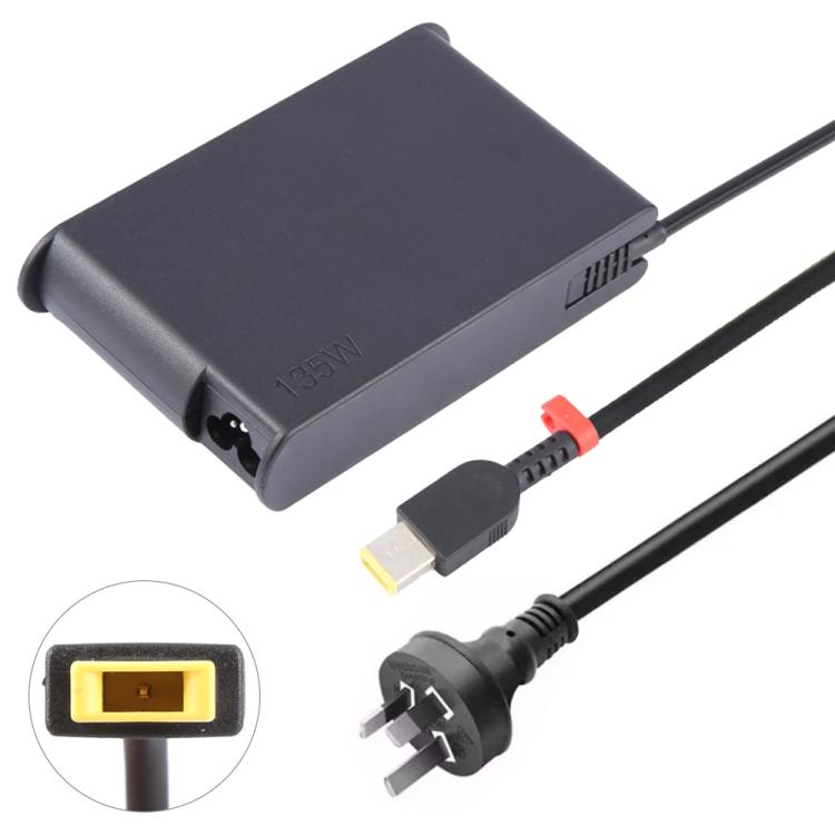 Adaptador de corriente para portátil Lenovo Big Square USB de 135 W, 20 V, 6,75 A, EU Plug, US Plug, UK Plug, AU Plug