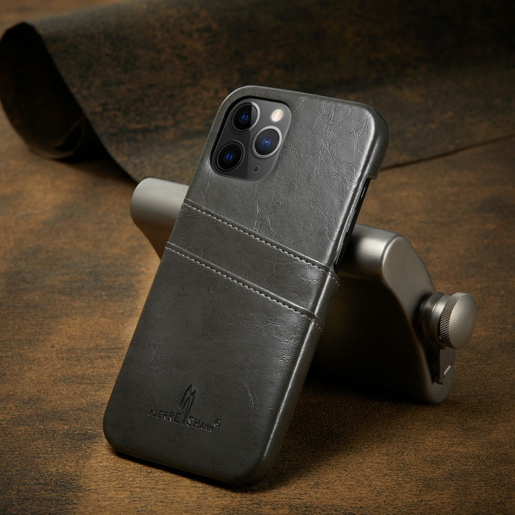 Funda de cuero PU con textura de cera de aceite retro Fierre Shann con ranuras para tarjetas, For iPhone 12 Pro Max, For iPhone 12 / 12 Pro, For iPhone 12 mini